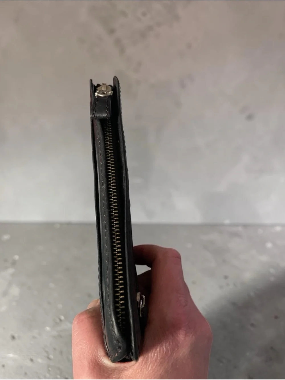 Fossil Black Leather Zip Wallet